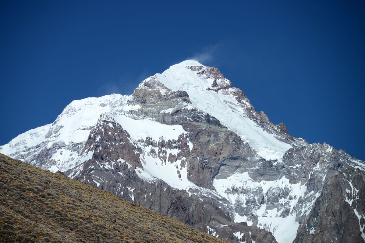 10 First Full View Of Aconcagua East Face From 3625m In The Relinchos Valley Between Casa de Piedra And Plaza Argentina Base Camp